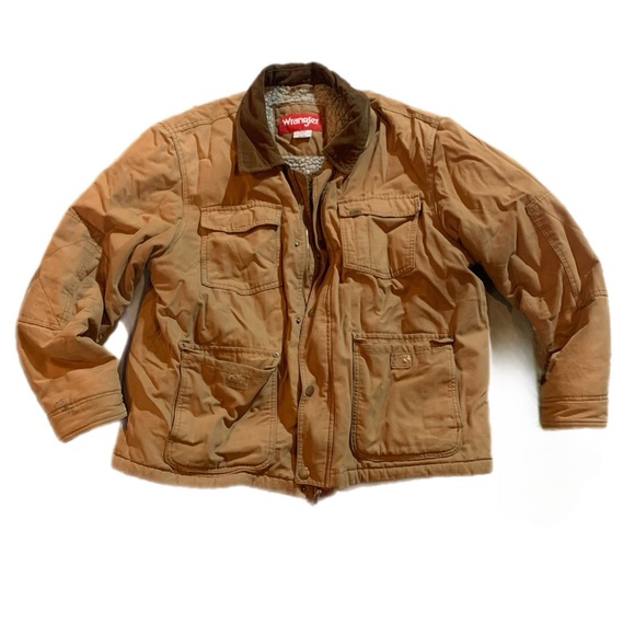 Wrangler Men's Brown Field Jacket Lined Warm XL western outdoors